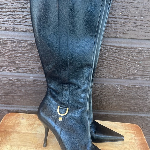 Gucci Black Leather Heeled Boots - Picture 2 of 4